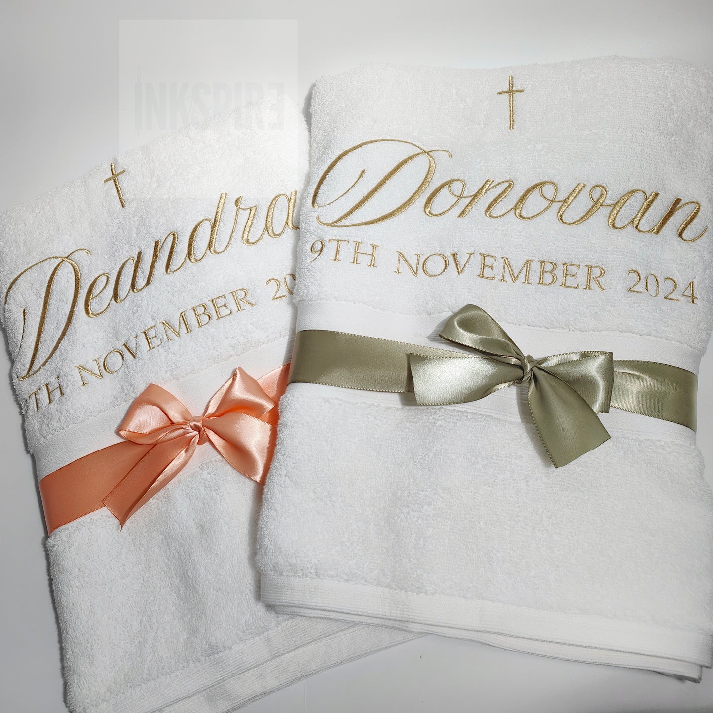 Embroidered bath towel